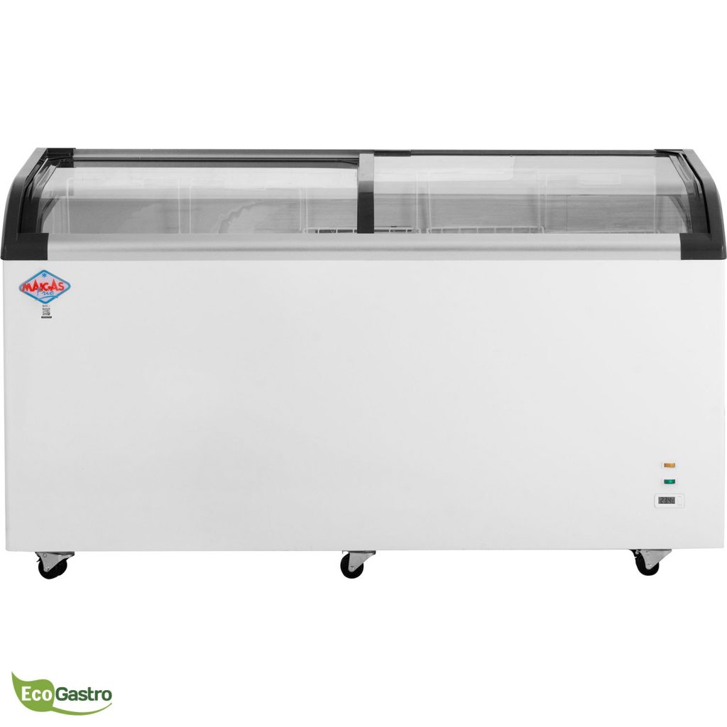 Congelador Tipo Isla Tapa De Vidrio Curvo 520Q - Ecogastro.cl