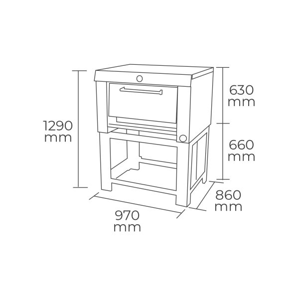 Horno Cámara Alta Bandejas De 65×65 CM - Maigas - Imagen 3
