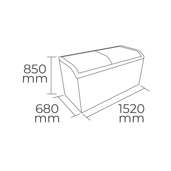 Congelador Tapa de Vidrio Curvo 520Q - Maigas - Imagen 6