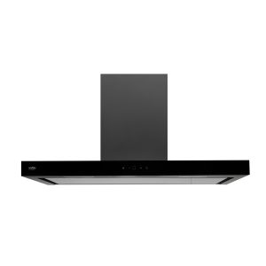 Campana Control Touch 90cm / Placa Inferior Vidrio Negro.