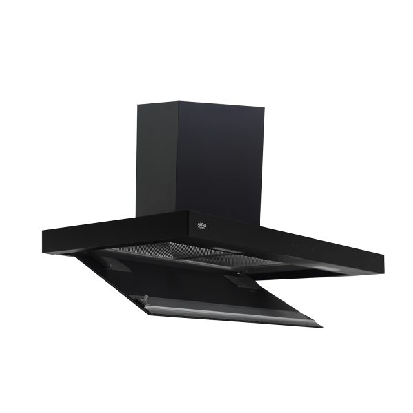 Campana Control Touch 90cm / Placa Inferior Vidrio Negro. - Imagen 2