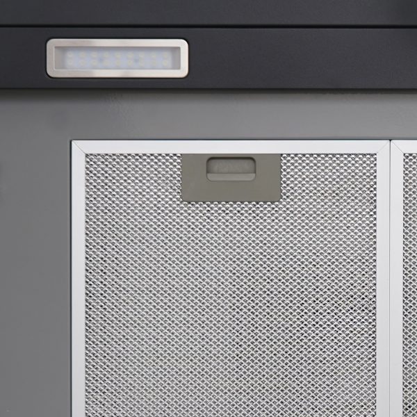 Campana Control Touch 90cm / Placa Inferior Vidrio Negro. - Imagen 5