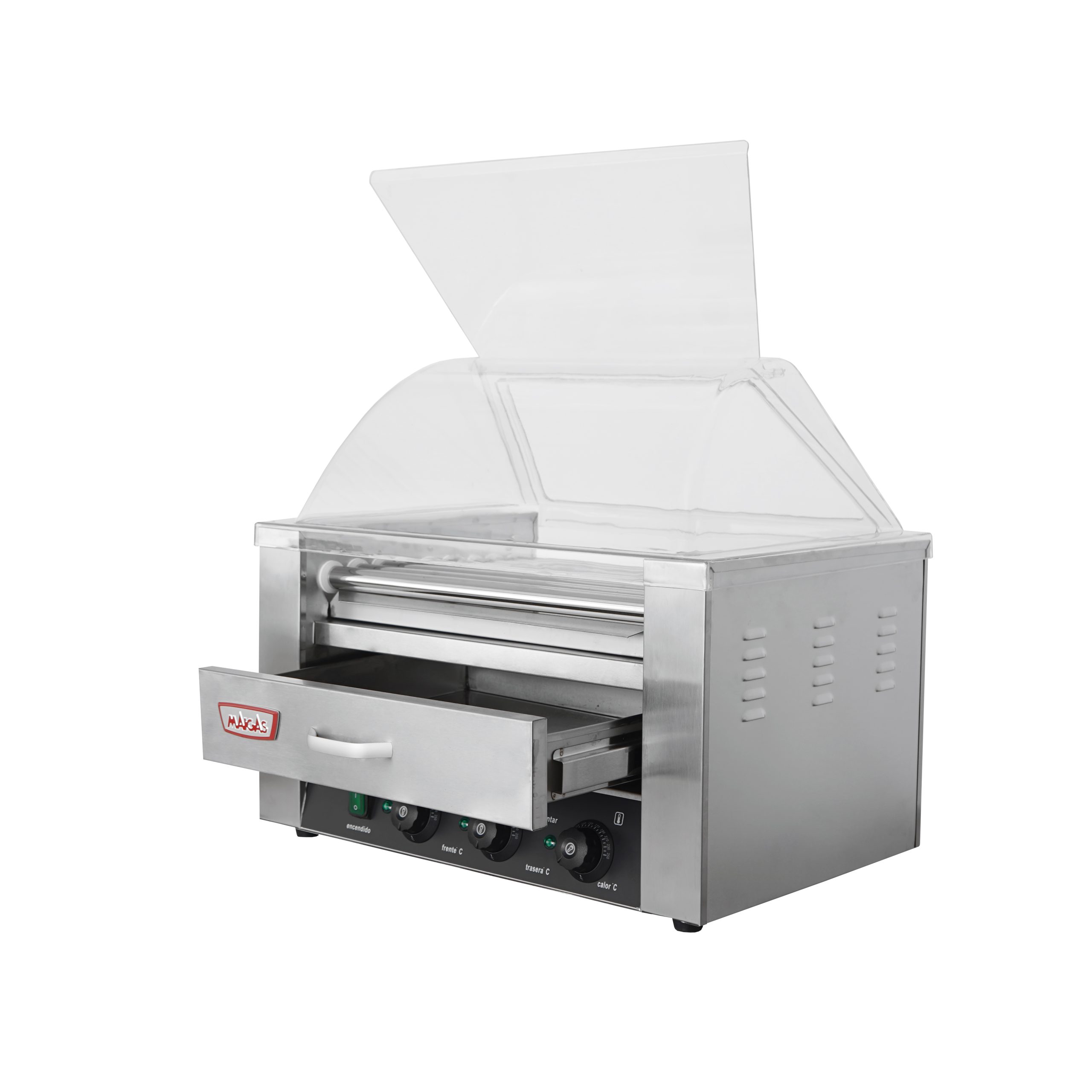 Parrilla Hot Dog 9 Roller + Calentador de pan - Imagen 8