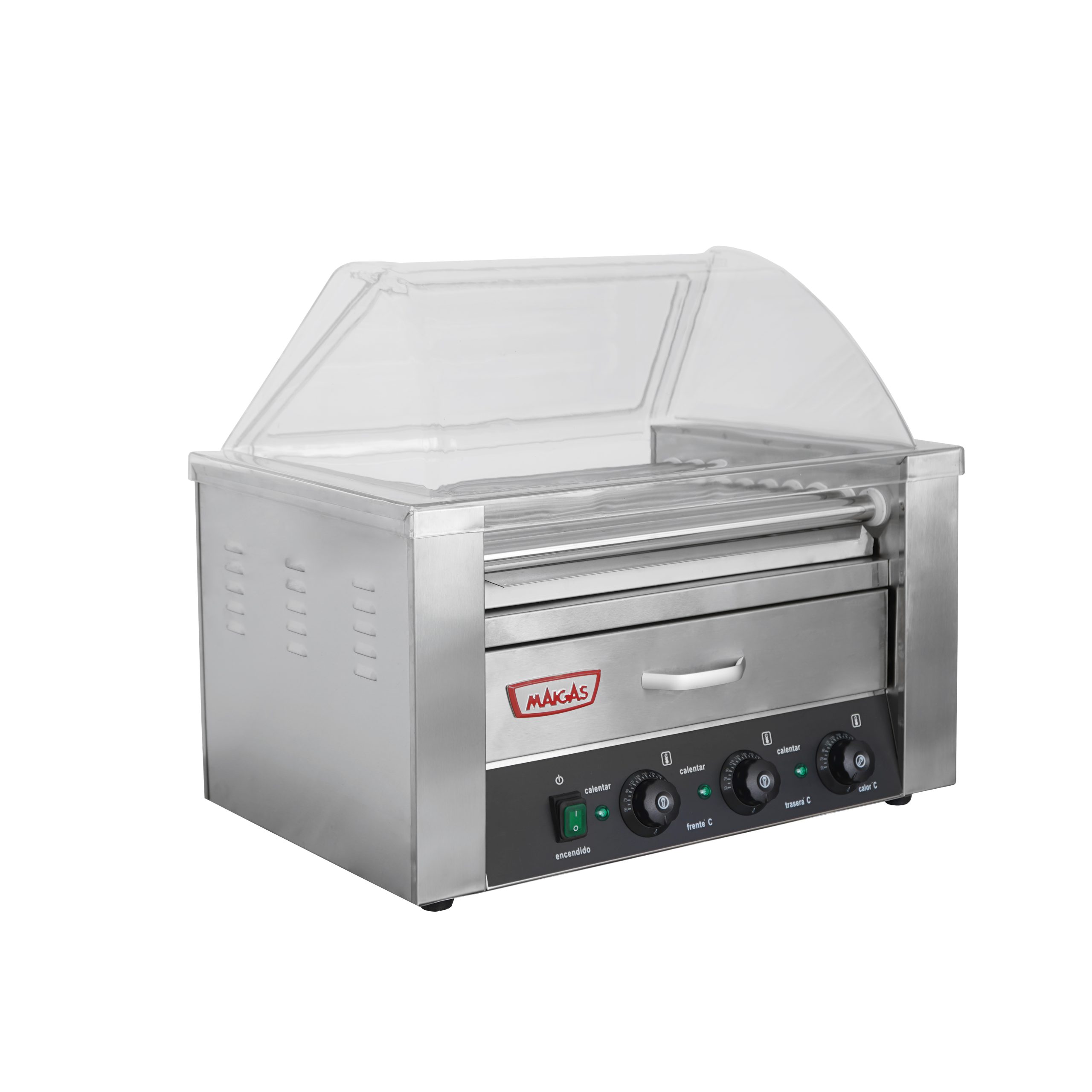 Parrilla Hot Dog 9 Roller + Calentador de pan - Imagen 7