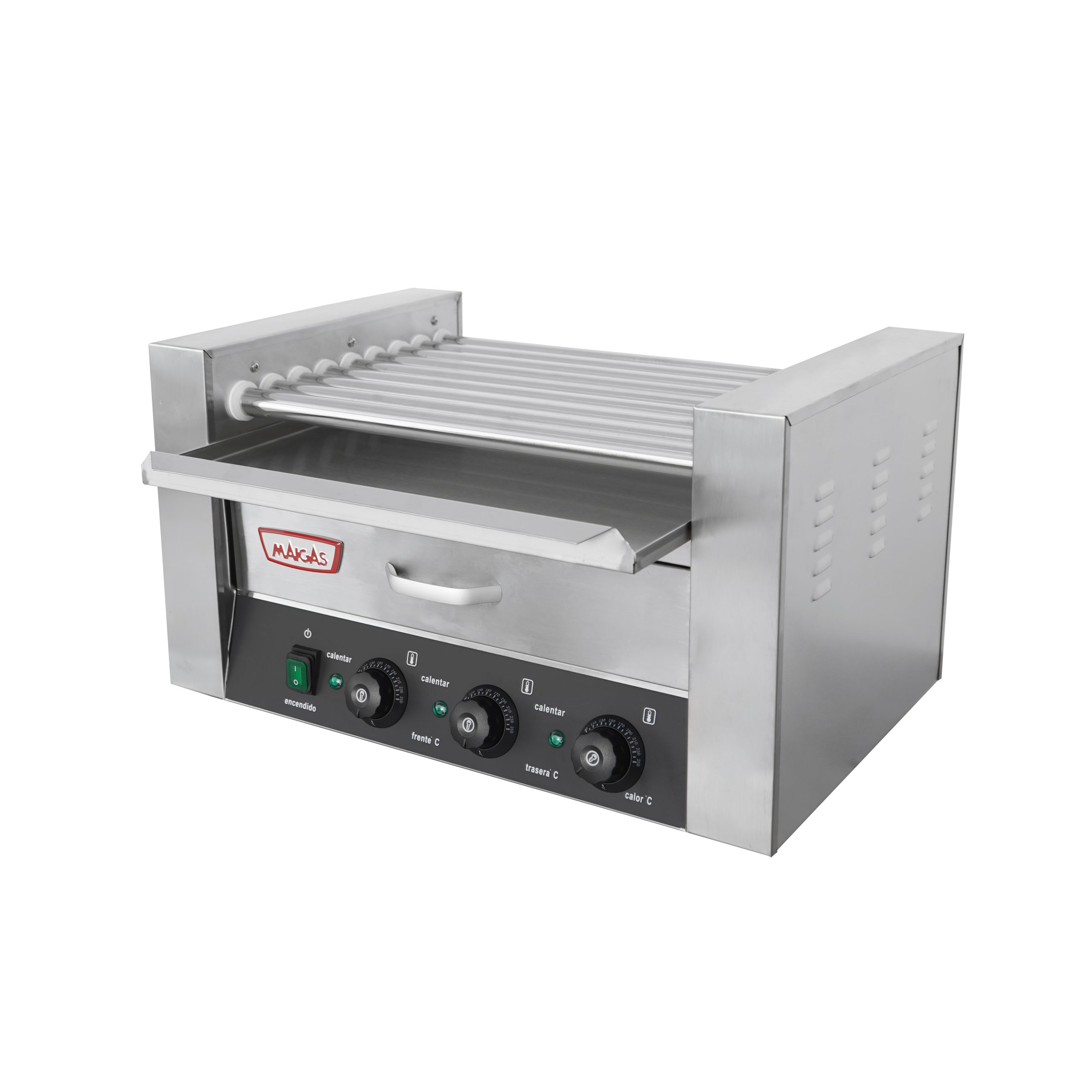 Parrilla Hot Dog 9 Roller + Calentador de pan - Imagen 2