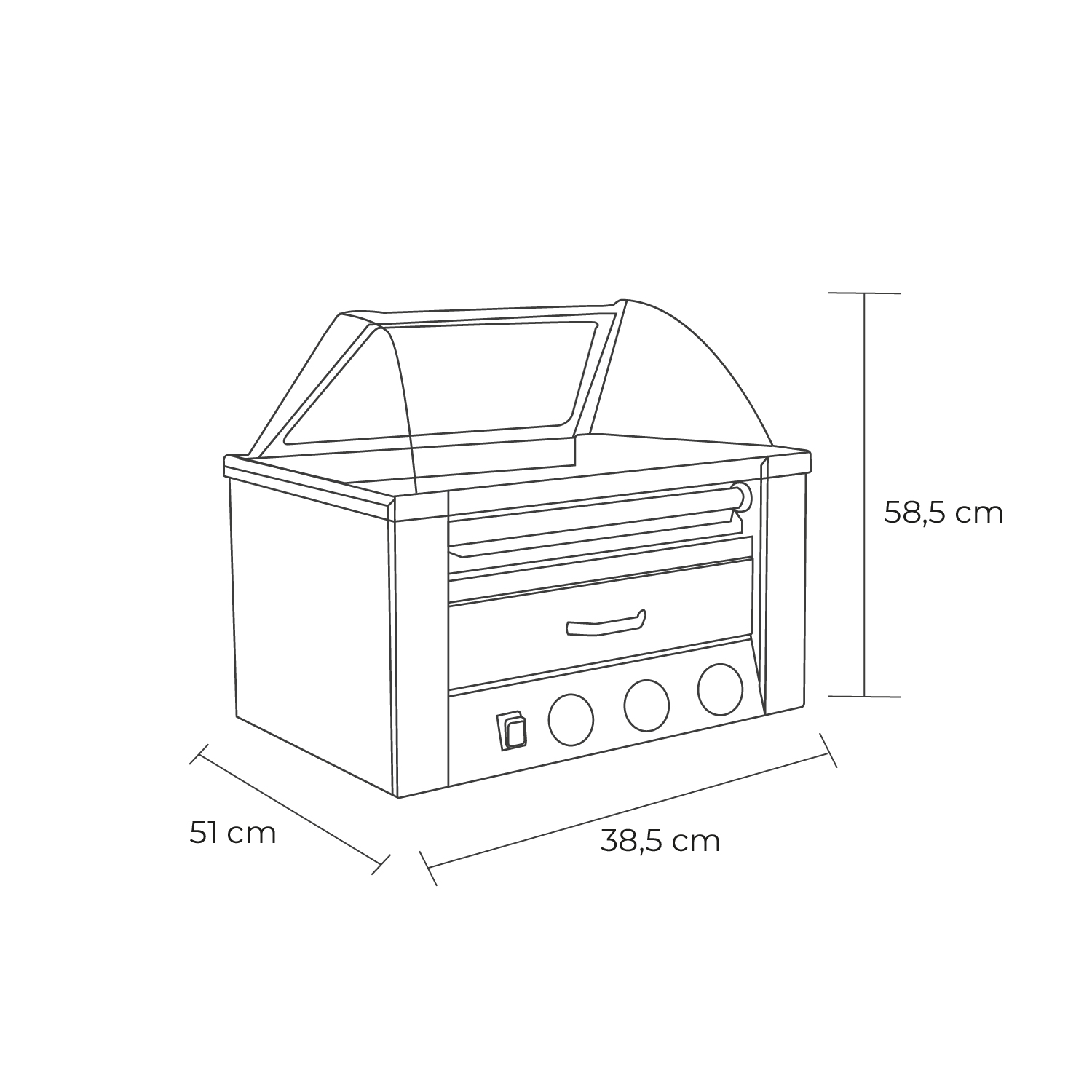 Parrilla Hot Dog 9 Roller + Calentador de pan - Imagen 6