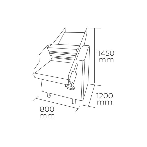 Sobadora 55 cm. monofásica - Imagen 3