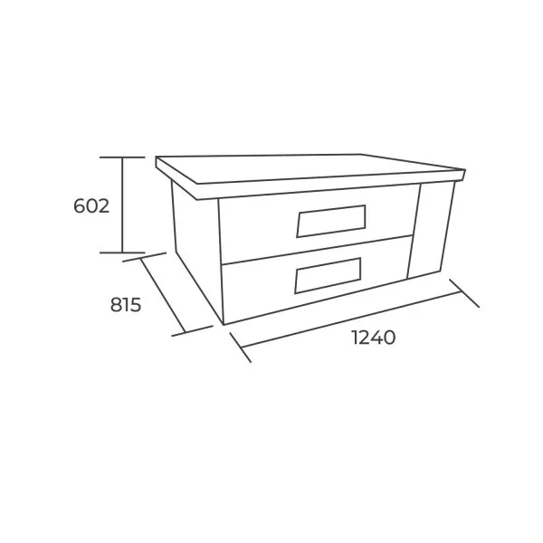 BASE REFRIGERADA 1240 X 815 X 602 MM - Imagen 2
