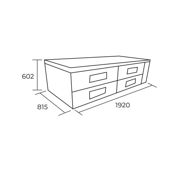 BASE REFRIGERADA 1920 X 815 X 602 MM - Imagen 2